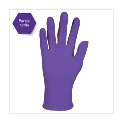 Ansell 6 mil Thick 9.5 in. Long Powder-Free PURPLE NITRILE Exam Gloves - Large, Purple (100/Box)