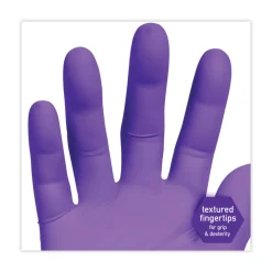 Ansell 6 mil Thick 9.5 in. Long Powder-Free PURPLE NITRILE Exam Gloves - Large, Purple (100/Box)