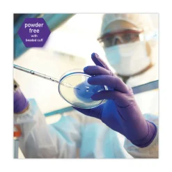 Ansell 6 mil Thick 9.5 in. Long Powder-Free PURPLE NITRILE Exam Gloves - Large, Purple (100/Box)