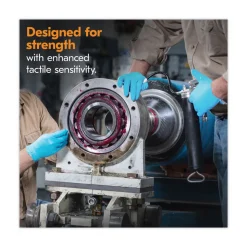 Ansell 4 mil Thick 9.5 in. Long Powder-Free G10 Comfort Plus Blue Nitrile Gloves - Extra Large, Light Blue (100/Box, 10 Boxes/Carton)