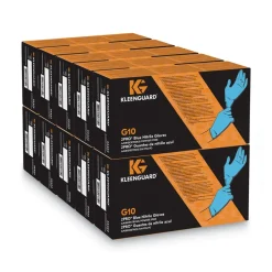 Ansell 6 mil Thick 9.5 in. Long Powder-Free G10 2PRO Nitrile Gloves - Medium, Blue (100/Box)
