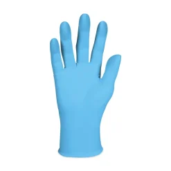 Ansell 4 mil Thick 9.5 in. Long Powder-Free G10 Comfort Plus Blue Nitrile Gloves - Large, Light Blue (100/Box, 10 Boxes/Carton)