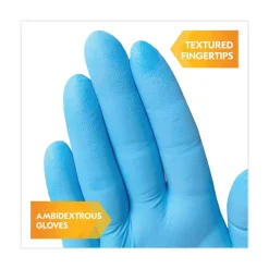 Ansell 4 mil Thick 9.5 in. Long Powder-Free G10 Comfort Plus Blue Nitrile Gloves - Large, Light Blue (100/Box, 10 Boxes/Carton)