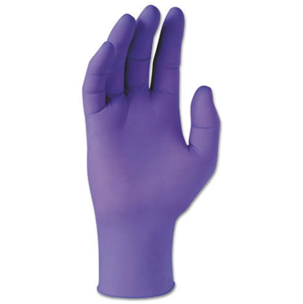 Ansell 6 mil Thick 9.5 in. Long Powder-Free PURPLE NITRILE Exam Gloves - Extra Small, Purple (100/Box)