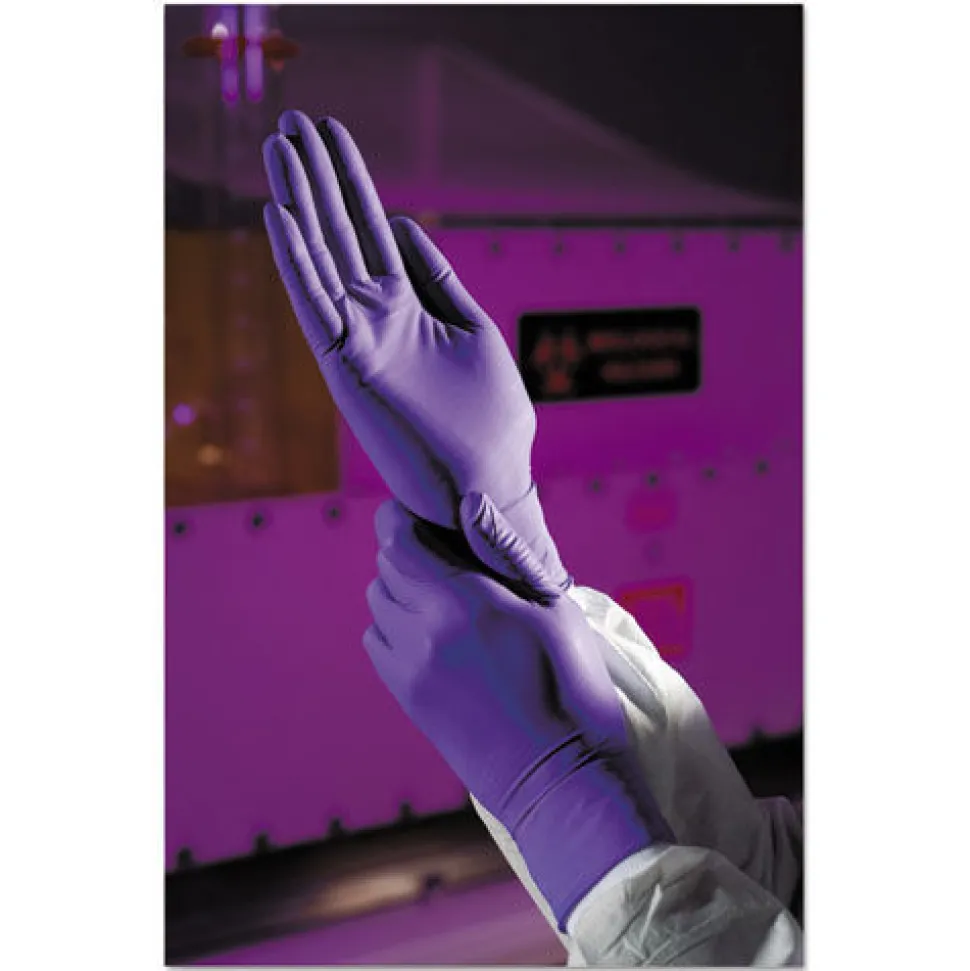 Ansell 6 mil Thick 9.5 in. Long Powder-Free PURPLE NITRILE Exam Gloves - Extra Small, Purple (100/Box)