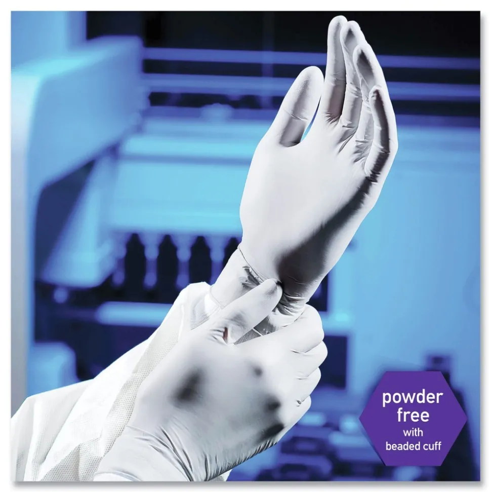 Ansell 3.5 mil Thick 9.5 in. Long Powder-Free STERLING Nitrile Exam Gloves - Large, Sterling Gray (200/Box)