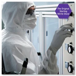 Ansell 3.5 mil Thick 9.5 in. Long Powder-Free STERLING Nitrile Exam Gloves - Large, Sterling Gray (200/Box)