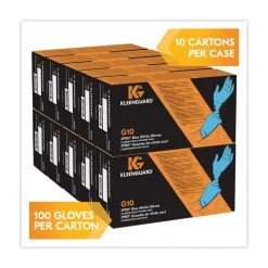 Ansell 6 mil Thick 9.5 in. Long Powder-Free G10 2PRO Nitrile Gloves - Medium, Blue (100/Box, 10 Boxes/Carton)