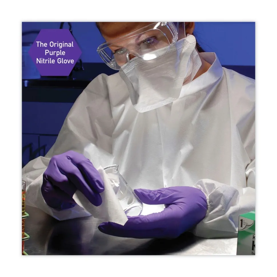 Ansell 6 mil Thick 9.5 in. Long Powder-Free PURPLE NITRILE Exam Gloves - Extra Large, Purple (90/Box)