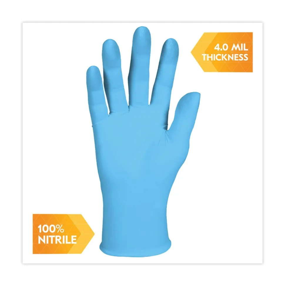 Ansell 4 mil Thick 9.5 in. Long Powder-Free G10 Comfort Plus Blue Nitrile Gloves - Small, Light Blue (100/Box, 10 Boxes/Carton)