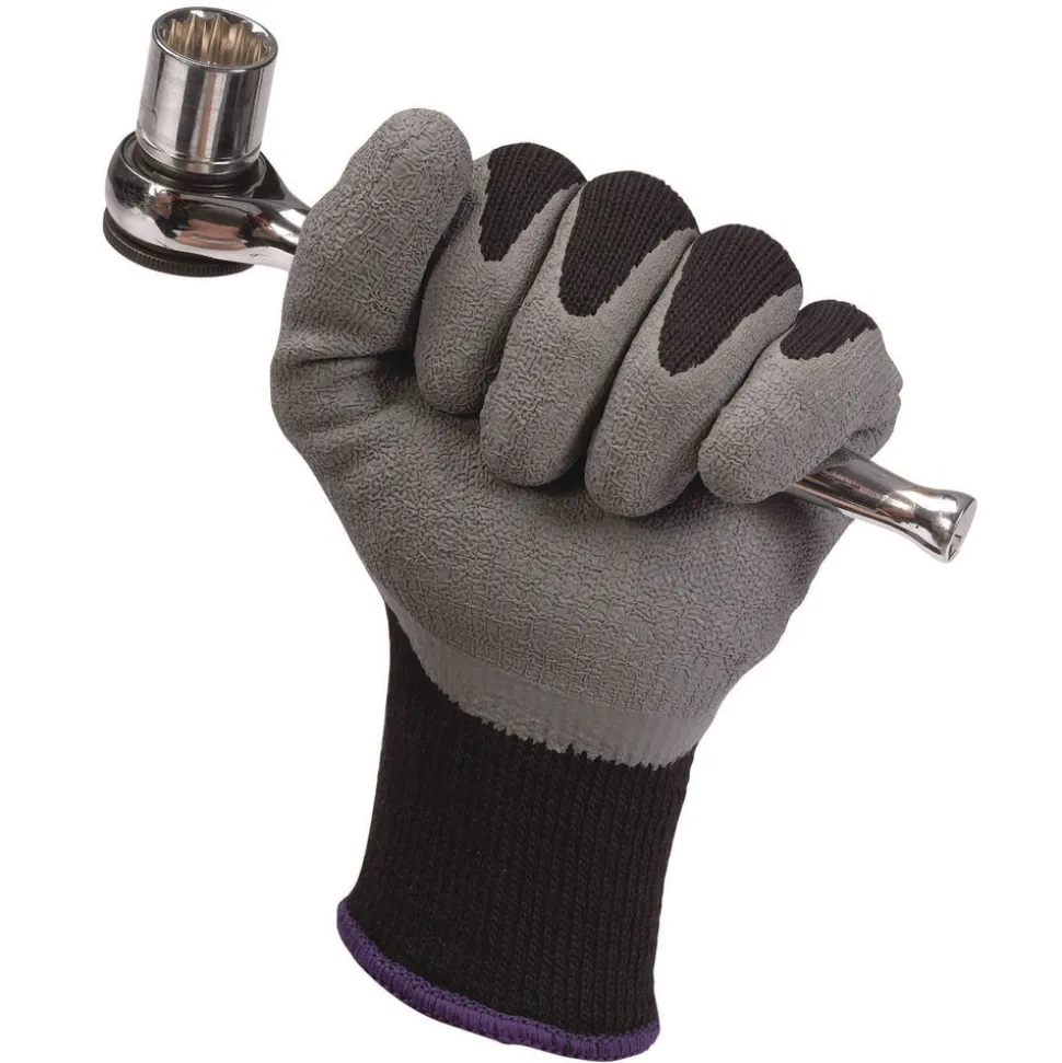 Ansell 270 mm Length G40 Poly/Cotton Latex Coated Gloves - X-Large, Gray/Black (12 Pairs/Pack)