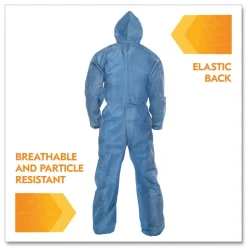 Ansell A20 Breathable Particle Protection Coveralls - 4X-Large, Blue (20/Carton)