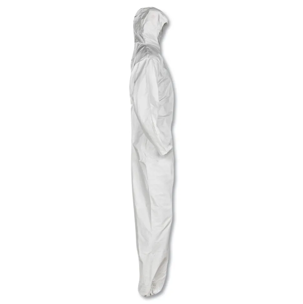 Ansell A20 Breathable Particle Protection Coveralls with Zip Closure - Triple Extra Large, White (20/Carton)