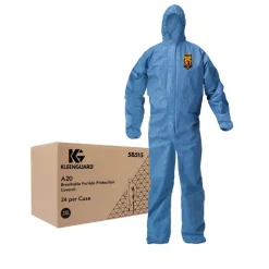 Ansell A20 Breathable Particle Protection Coveralls - 2X-Large, Blue (24/Carton)