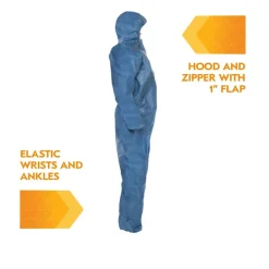 Ansell A20 Breathable Particle Protection Coveralls - 2X-Large, Blue (24/Carton)