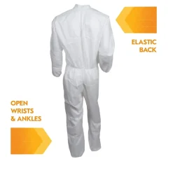 Ansell A30 Breathable Splash and Particle Protection Coveralls - Triple Extra Large, White (21/Carton)
