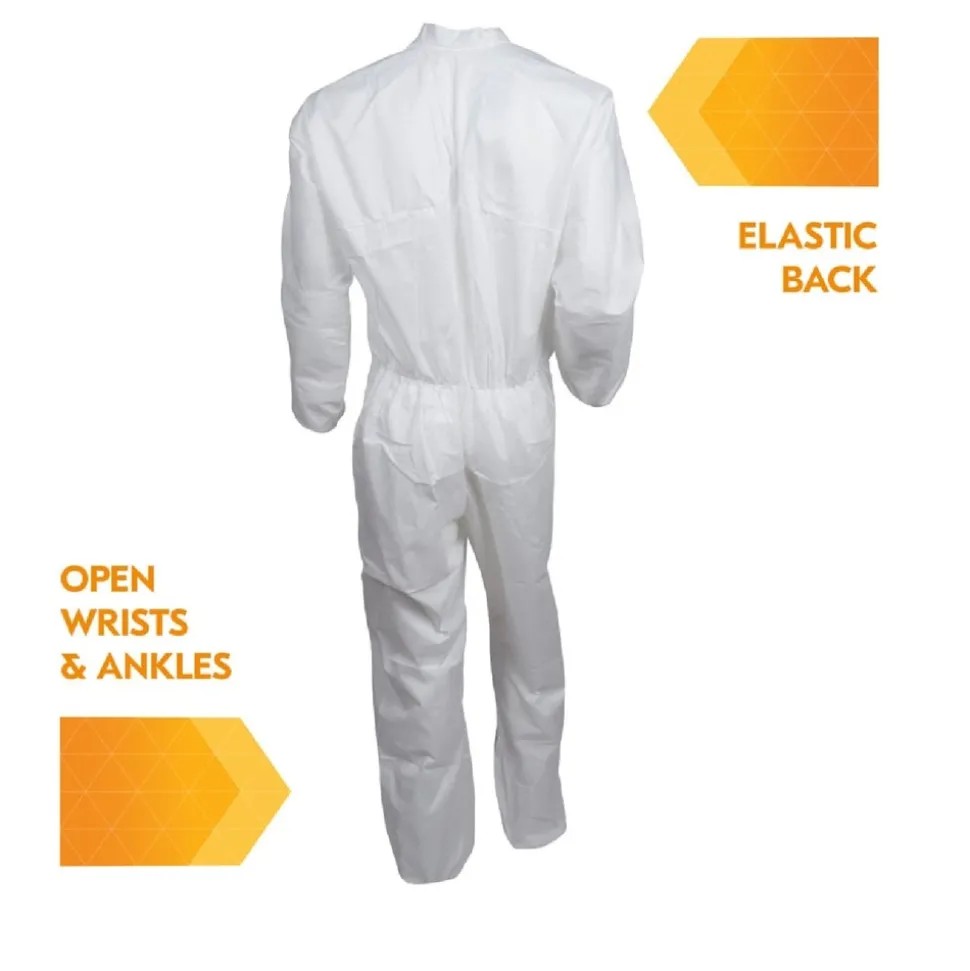 Ansell A30 Breathable Splash and Particle Protection Coveralls - Triple Extra Large, White (21/Carton)