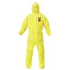 Ansell A70 Chemical Spray Protection Coveralls - Large Yellow (12/Carton)