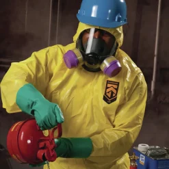 Ansell A70 Chemical Spray Protection Coveralls - 3X-Large Yellow (12/Carton)