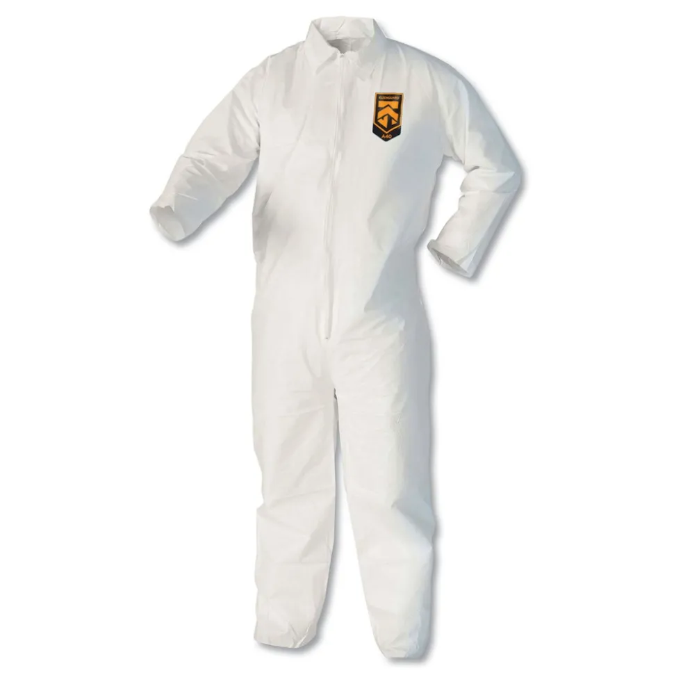 Ansell A40 Coveralls - X-Large, White (25/Carton)