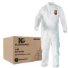 Ansell A40 Coveralls with Zipper Front and Elastic Wrists and Ankles - Medium/White (25/Carton)