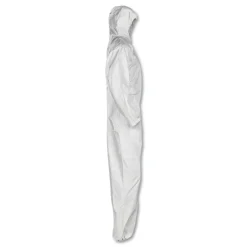 Ansell A30 Elastic-Back and Cuff Hooded Coveralls - Extra Large, White (25/Carton)