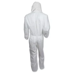 Ansell A30 Elastic-Back and Cuff Hooded Coveralls - Extra Large, White (25/Carton)