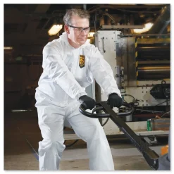 Ansell A30 Elastic-Back and Cuff Hooded Coveralls - Extra Large, White (25/Carton)