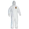 Ansell A30 Elastic-Back and Cuff Hooded Coveralls - Medium, White (25/Carton)