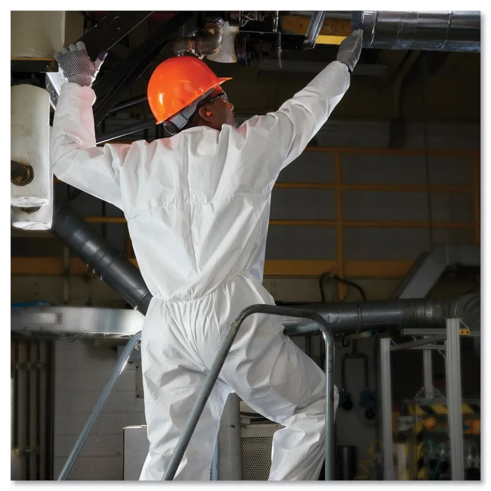 Ansell A30 Elastic-Back and Cuff Coveralls - Double Extra Large, White (25/Carton)