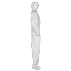 Ansell A20 Elastic-Back, Hood and Boots Breathable Particle Protection Coveralls - Quadruple Extra Large, White (20/Carton)