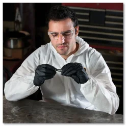 Ansell A20 Elastic-Back, Hood and Boots Breathable Particle Protection Coveralls - Quadruple Extra Large, White (20/Carton)