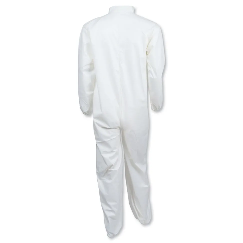 Ansell A40 Elastic-Cuff and Ankles Coveralls - 2X-Large, White (25/Carton)