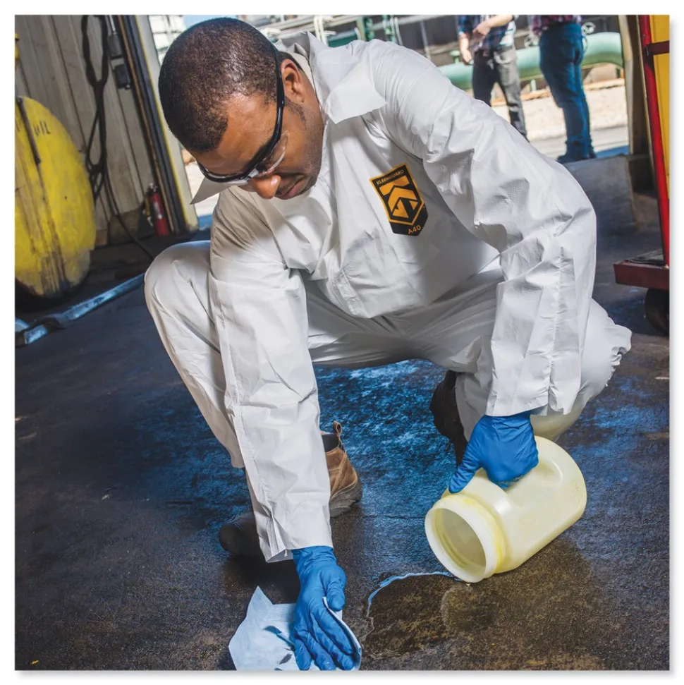 Ansell A40 Elastic-Cuff and Ankles Coveralls - 2X-Large, White (25/Carton)