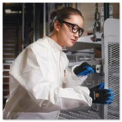 Ansell A40 Elastic-Cuff and Ankles Coveralls - 2X-Large, White (25/Carton)