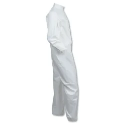 Ansell A40 Elastic-Cuff and Ankles Coveralls - Large, White (25/Carton)