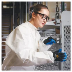 Ansell A40 Elastic-Cuff and Ankles Coveralls - Large, White (25/Carton)