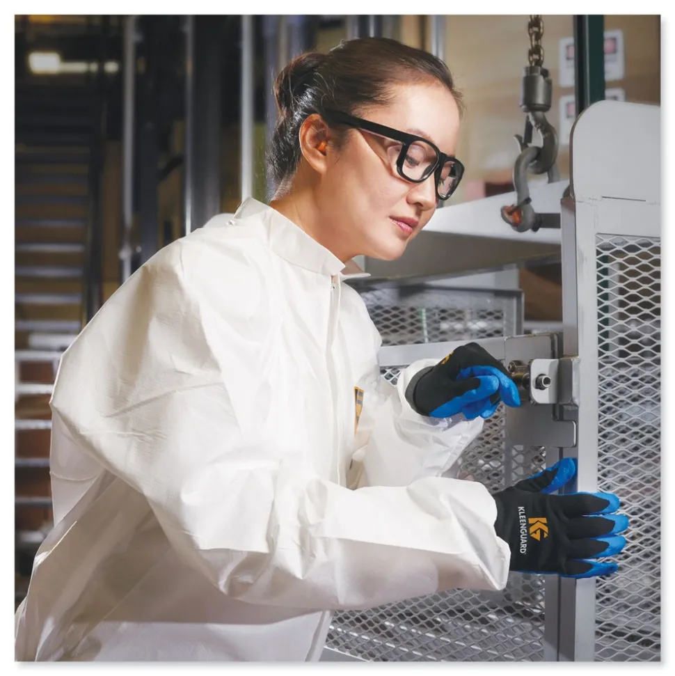 Ansell A40 Elastic-Cuff and Ankles Coveralls - Large, White (25/Carton)