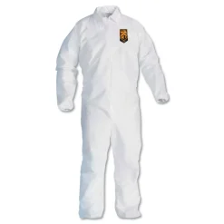Ansell A40 Elastic-Cuff and Ankles Coveralls - Triple Extra Large, White (25/Carton)