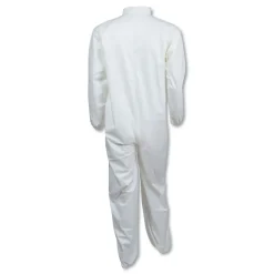 Ansell A40 Elastic-Cuff and Ankles Coveralls - Triple Extra Large, White (25/Carton)