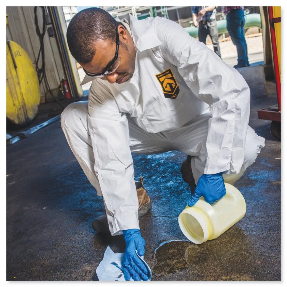 Ansell A40 Elastic-Cuff and Ankles Coveralls - Triple Extra Large, White (25/Carton)