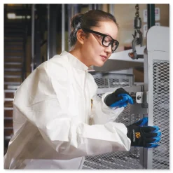 Ansell A40 Elastic-Cuff and Ankles Coveralls - Triple Extra Large, White (25/Carton)