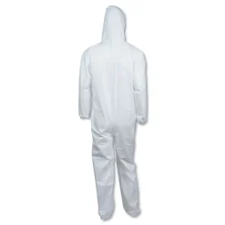 Ansell A40 Elastic-Cuff Ankle Hooded Coveralls - Triple Extra Large, White (25/Carton)