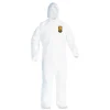Ansell A20 Hood and Elastic-Back Breathable Particle Protection Coveralls - Medium, White (24/Carton)