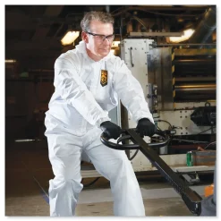 Ansell A20 Hood and Elastic-Back Breathable Particle Protection Coveralls - Medium, White (24/Carton)