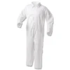 Ansell A35 Liquid And Particle Protection Coveralls, Zipper Front, 2x-Large, White, 25/carton