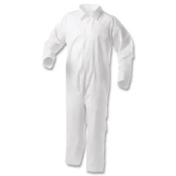 Ansell A35 Liquid And Particle Protection Coveralls, Zipper Front, 2x-Large, White, 25/carton