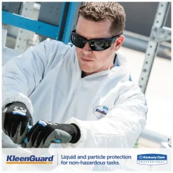 Ansell A35 Liquid and Particle Protection Coveralls Hooded - Large, White (25/Carton)