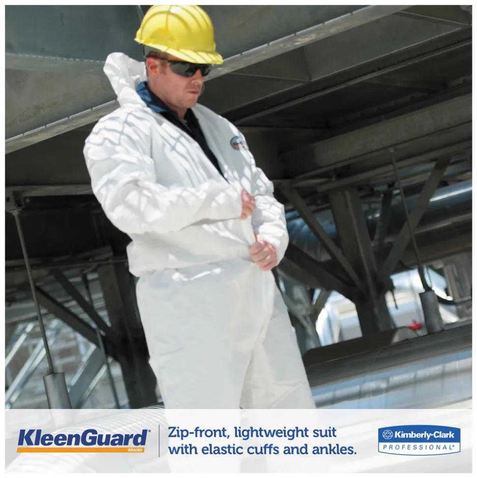 Ansell A35 Liquid and Particle Protection Coveralls Hooded - X-Large, White (25/Carton)