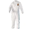 Ansell A20 Zip Front, Elastic-Back, Wrists, and Ankles Breathable Particle Protection Coveralls - Triple Extra Large, White (20/Carton)